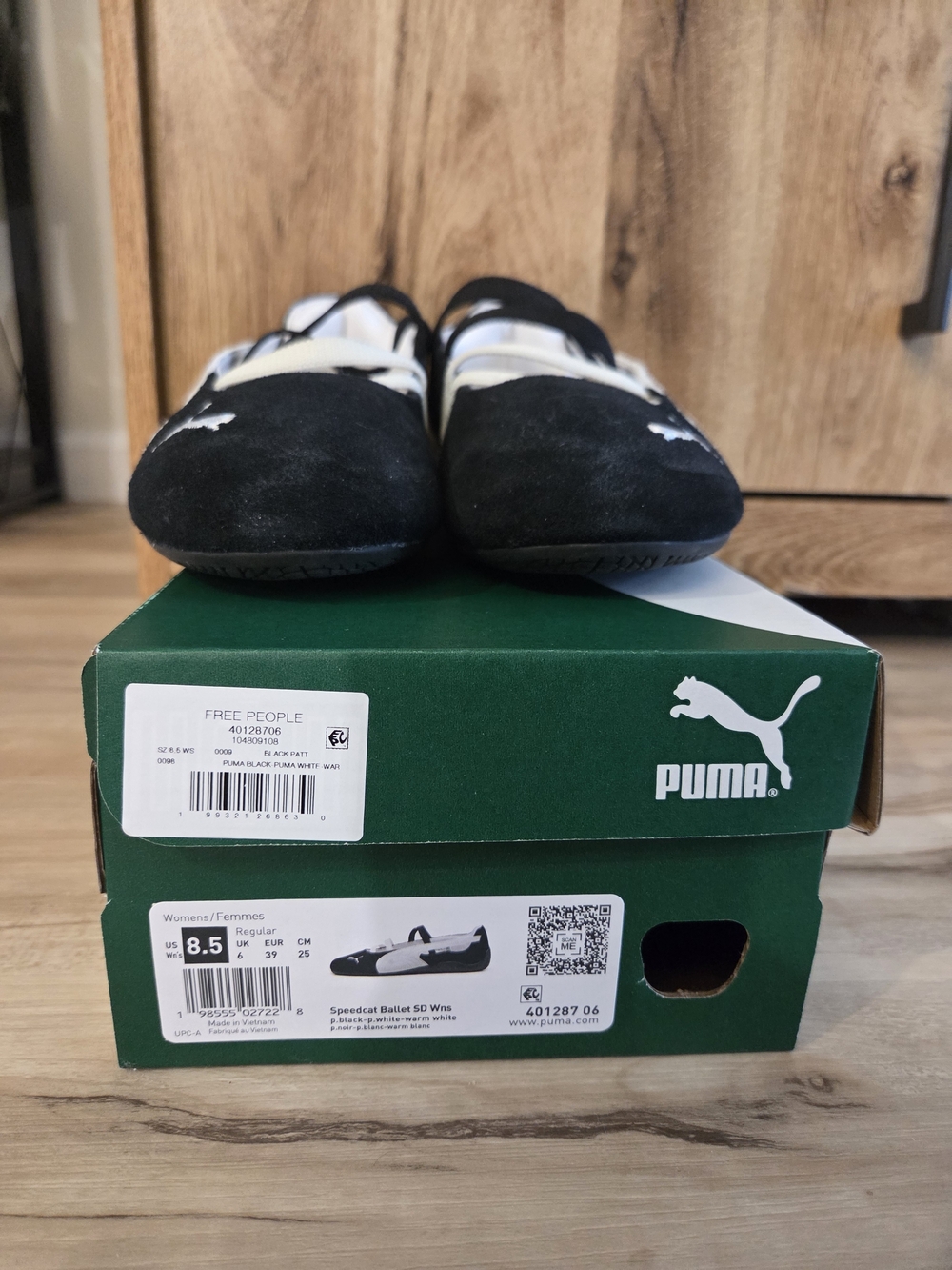 Puma Kids' Black & White Ballet Flats